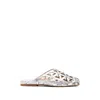 Ash Bone Studded Cutout Slide Sandal In White
