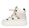Ash Montana 45mm Platform Boots In Bianco Chiari E Naturali