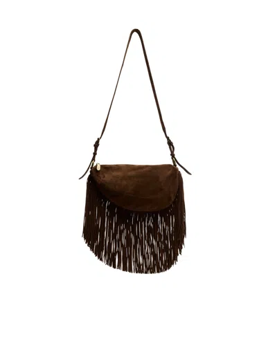 Ash Borsa Astrid Fringes Cachemere Chestnut In 033