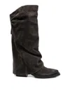 Ash Liam Buttoned Leather Boots In Black