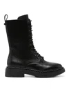 Ash Chunky Sole Ankle Boots With Round Toe In Black