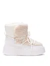 ASH MOBO SHEARLING-TRIM LACE-UP BOOTIES