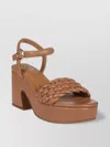 ASH BRAIDED STRAP CHUNKY HEEL PLATFORM SANDALS