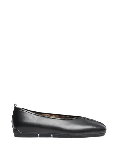 Ash Breeze Fur-lining Studded Leather Ballet Flats In Animal Print