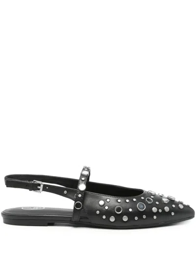 Ash Brenda Black Slingback Ballet Flat Shoe