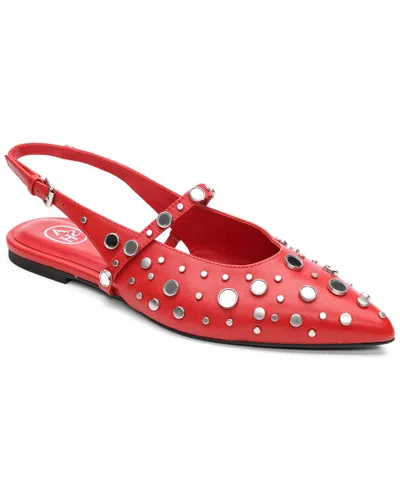 Ash Brenda Leather Ballet Flat In Red