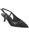 Ash Brenda Leather Slingback Pump In Black
