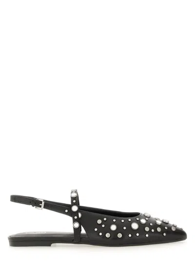 Ash Brenda Lace-up Flat Sandals In Black