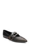 Ash Britnie Pointed Toe Flat In Black