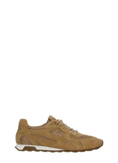 Ash Brown Kasar Net Mesh Sneakers