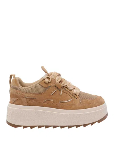 Ash Brown Movie Platform Sneakers