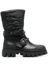 Ash Buckle-detail Faux Leather Boots In Black