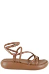 ASH BUCKLE FASTENING OPEN-TOE SANDALS