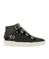 Ash Moonlight Sneakers In Black Leather In Black