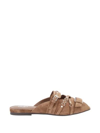 Ash Strappy Leather Sandals For Women In Brown