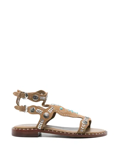Ash Buckle-fastening Sandals In Brown