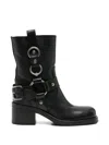 Ash Buckle-strap Boots In Black
