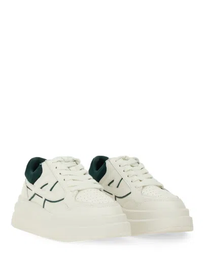 Ash Calf Leather Sneaker In White