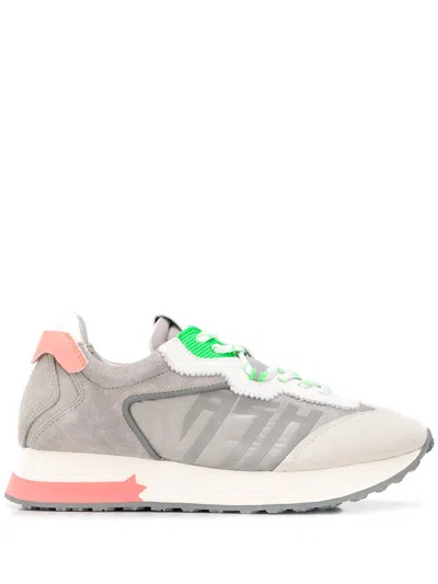 Ash Calf Suede Grey/nude In Gray