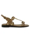 Ash Flat Sandals With Wave Pattern In Camel