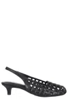 Ash Enji Cage-construction Slingback Pumps In Black