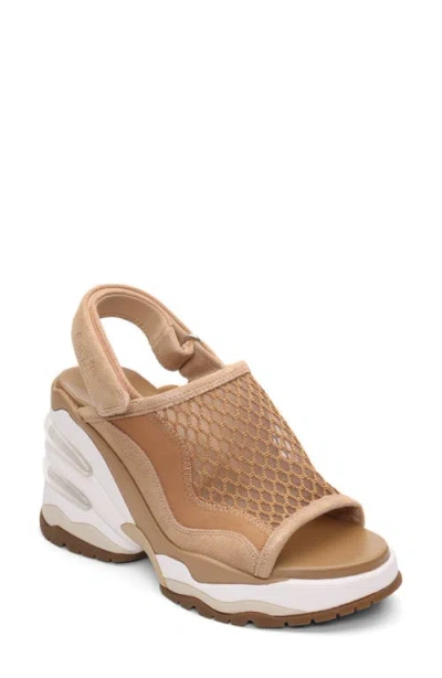 Ash Ceva Bubble Cushioned Slingback Sport Sandal In Brown