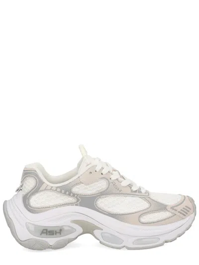 Ash Chunky Mesh Lace-up Sneakers In White
