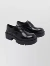 Ash Chunky Sole Lace-up Loafers Metal Studs In Black