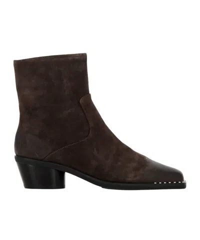 Ash Chunky-heeled Ankle Boots In Brown