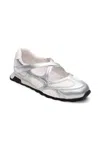 Ash Mesh-panelled Crossover-strap Sneakers In Silver
