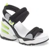 Ash Cosmos Sandal In Black/silver