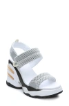 Ash Cosmos Sandal In White/silver