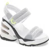 Ash Cosmos Sandal In White/silver