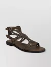 Ash Cut-out Flat Sole Open Toe Sandals