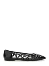Ash Bazaar Bis Ballet Flats In Black Leather