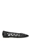 Ash Bazaar Bis Ballet Flats In Black Leather In Black