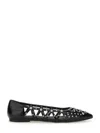 Ash Bazaar Bis Ballet Flats In Black Leather In Black