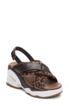 Ash Dixie Bis Leopard Slingback Slide Sandal In Multi