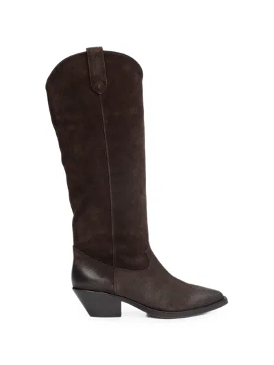 Ash Dolly Knee-high Cowboy Boots In Brown
