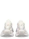 Ash Mesh Panel Sneakers Rubber Sole Pull Tab In White