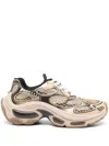 Ash Dragon Sneakers In Gold Leather And Fabric In Gold