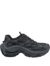 Ash Casual Low Top Sneakers With Mesh Panels In Gray