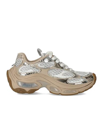 Ash Dragon White Silver Sneaker In Neutral