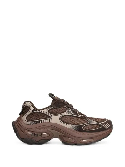 Ash Dragon03 Mesh-panel Low-top Sneakers In Brown