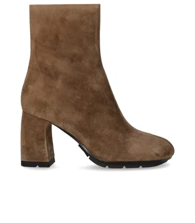 ASH ASH ECLAT BEIGE HEELED ANKLE BOOT