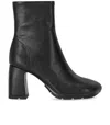 Ash Eclat Black Heeled Ankle Boot In Black