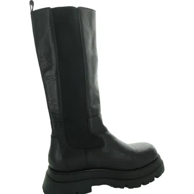 Ash Eden Womens Lugged Sole Leather Knee-high Boots In Black