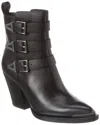Ash Edwin Triple Buckle Zip Bootie In Black