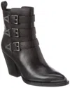 Ash Edwin S Leather Boot In Black