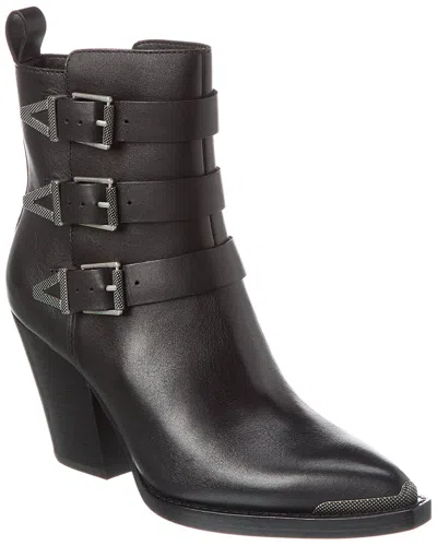 Ash Edwin S Leather Boot In Black